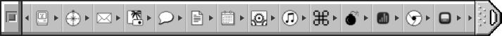 Mac OS 6 (monochrome) dock